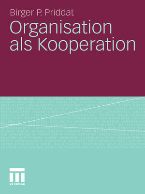 cover image of Organisation als Kooperation